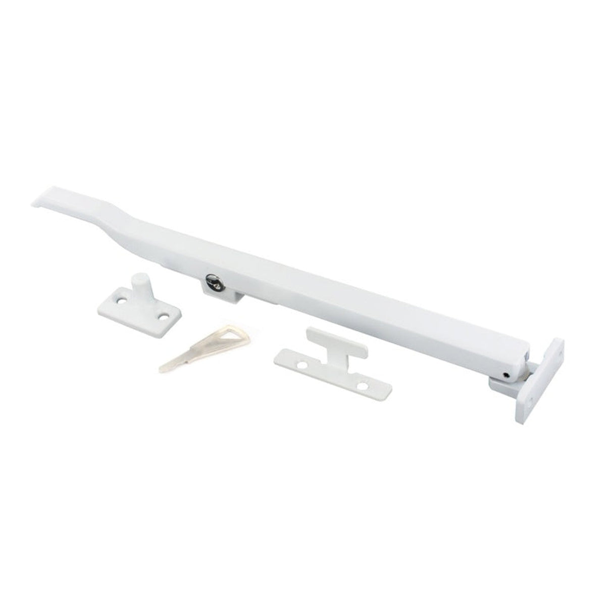 Securit white locking casement stay 250mm