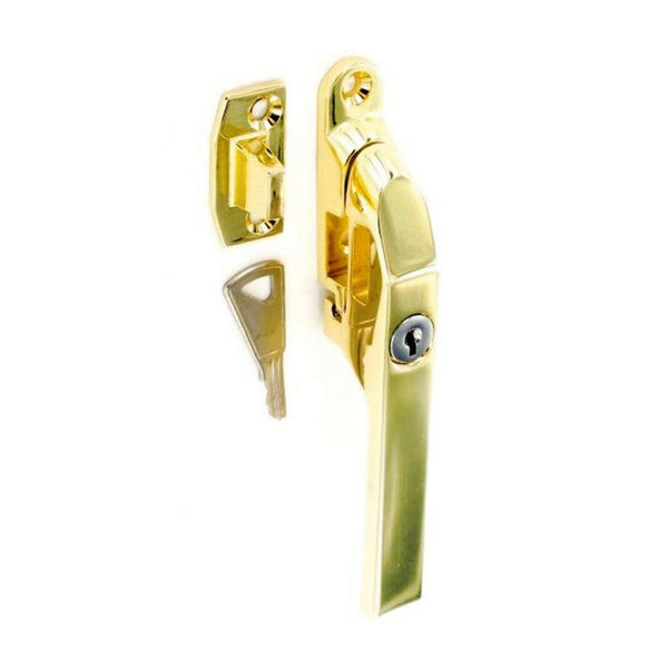 Securit 125mm polished brass plated locking fastener