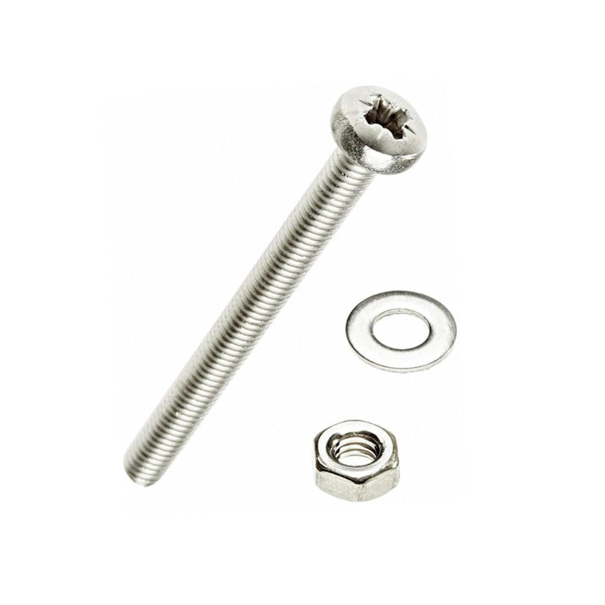 Securit M5 x 50mm machine screws with nuts and washers pack of 10