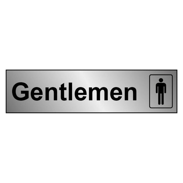 Securit metal effect Gents sign 200 x 50mm