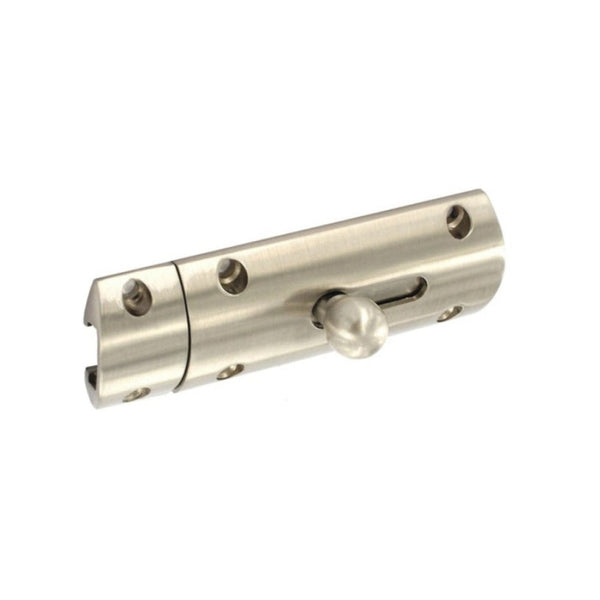 Securit 75mm modern bolt in brass nickel