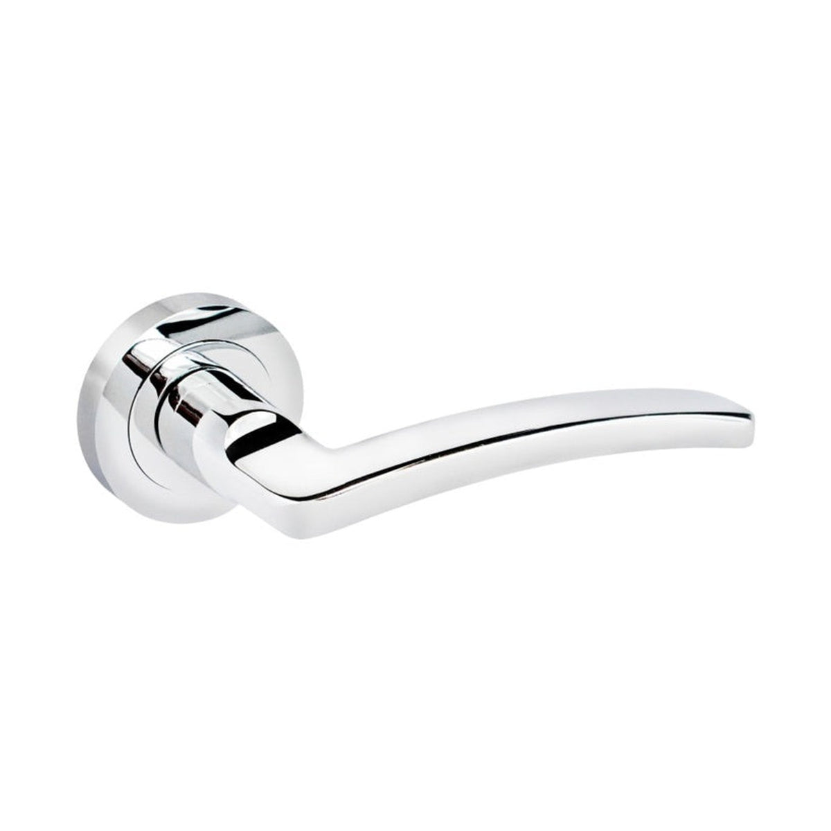 Securit Nova polished chrome lever on rose door handle