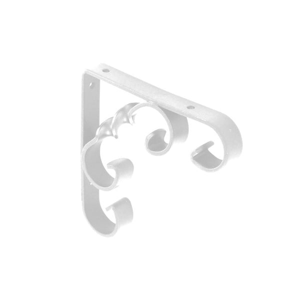 Securit white ornamental scroll bracket 100 x 100mm