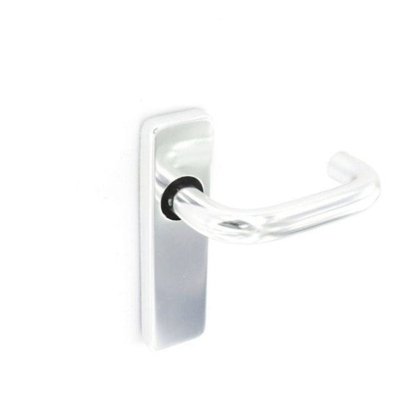 Securit polished aluminium latch handles, pair, 150mm