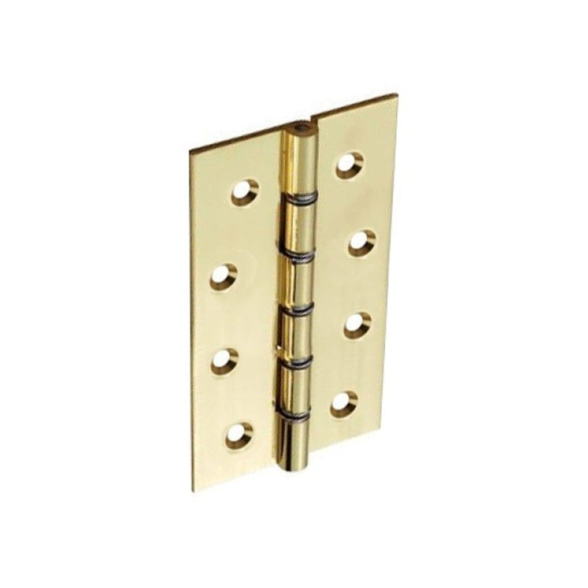 Securit 100mm polished brass hinges, 1 1/2 pair
