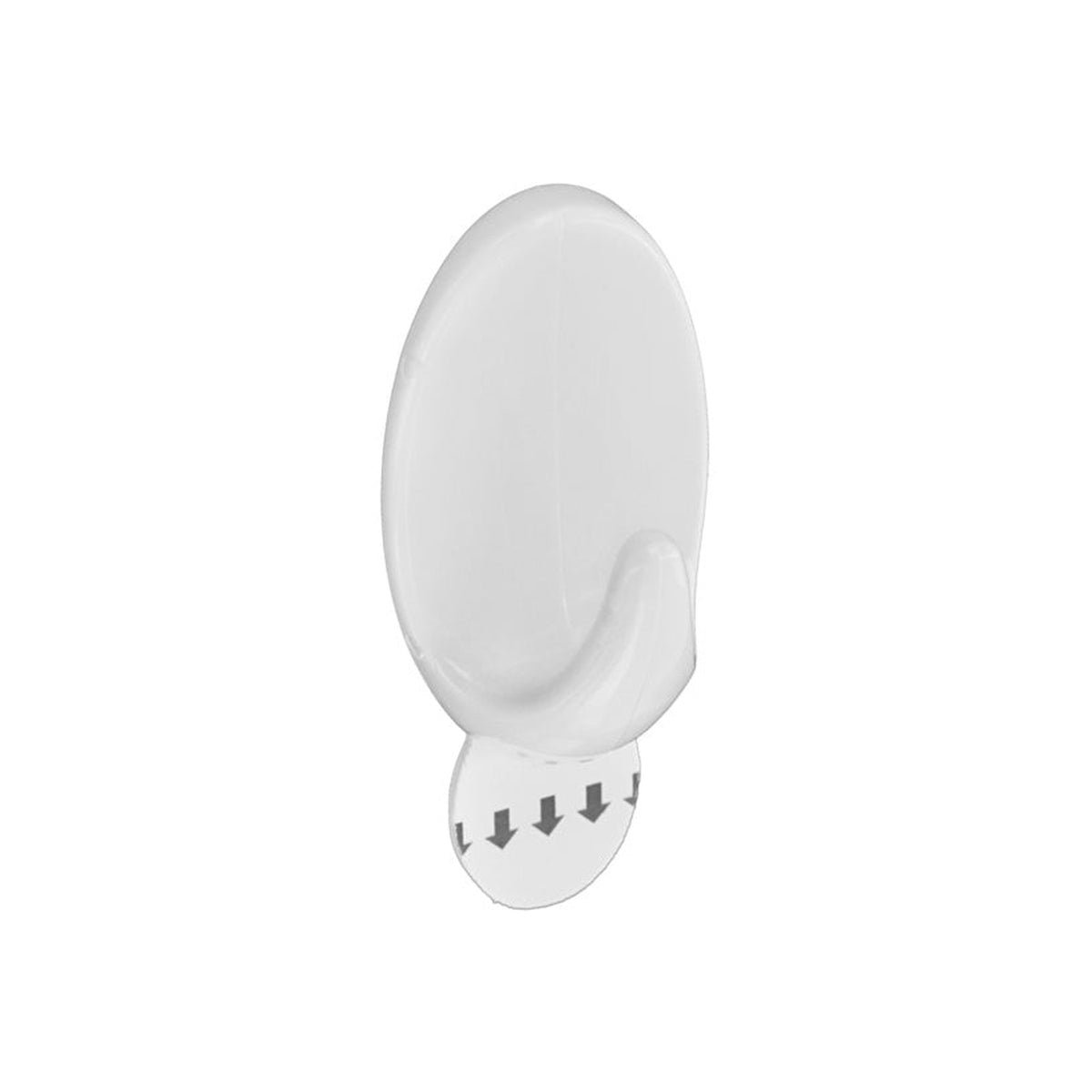 Securit white removable oval stick-on hook, view 2