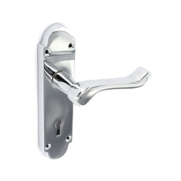Pair of Securit Richmond chrome lock handles 170mm