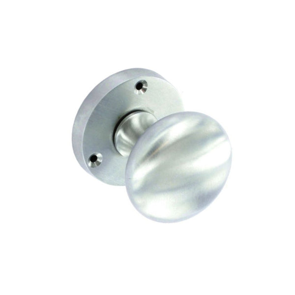 Securit satin chrome mortice knobs 60mm, pair
