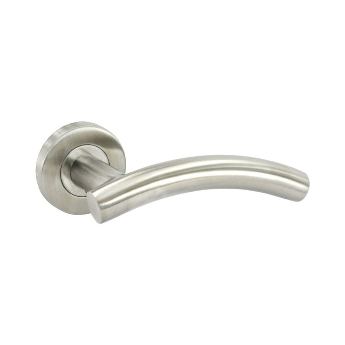 Securit satin stainless steel arc style latch handles pair