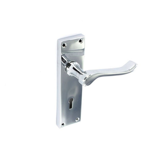 Securit scroll chrome lock handles, 155mm pair