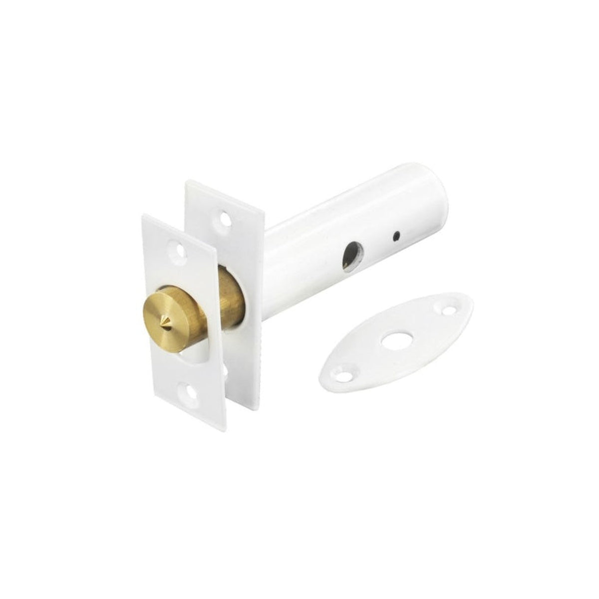 Securit white 60mm security door bolts pack of 10