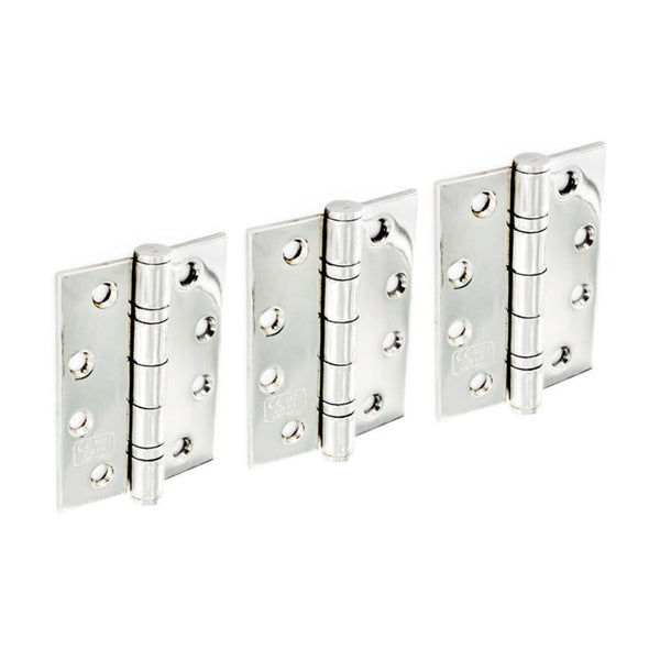 Securit polished stainless steel ball bearing hinges 100mm