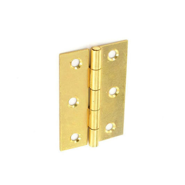 Securit 75mm brass plated steel tee hinge