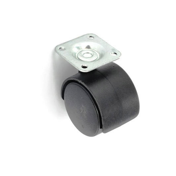 Securit 40mm twin wheel plate fix castor