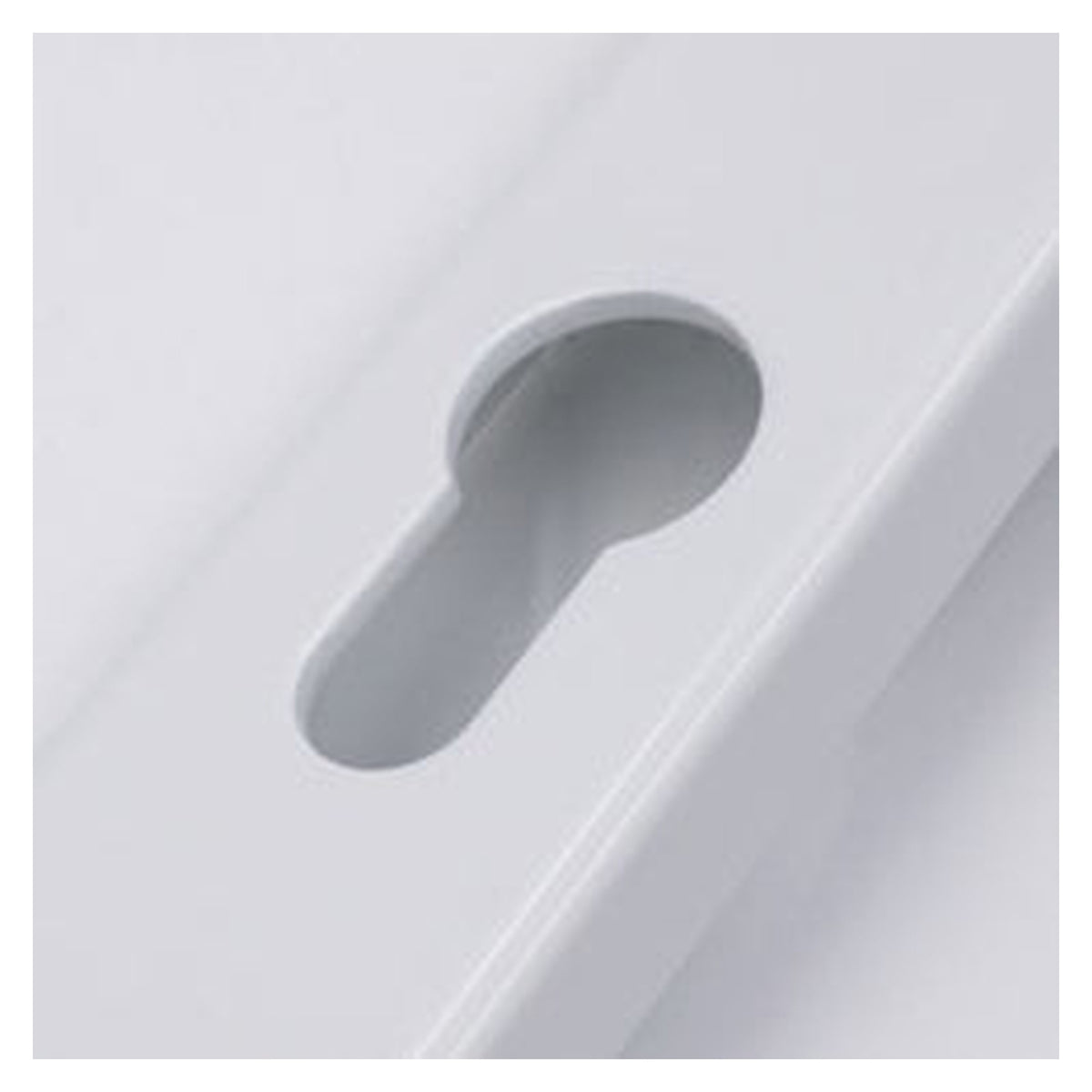 Securit white sprung UPVC door handles, view 3