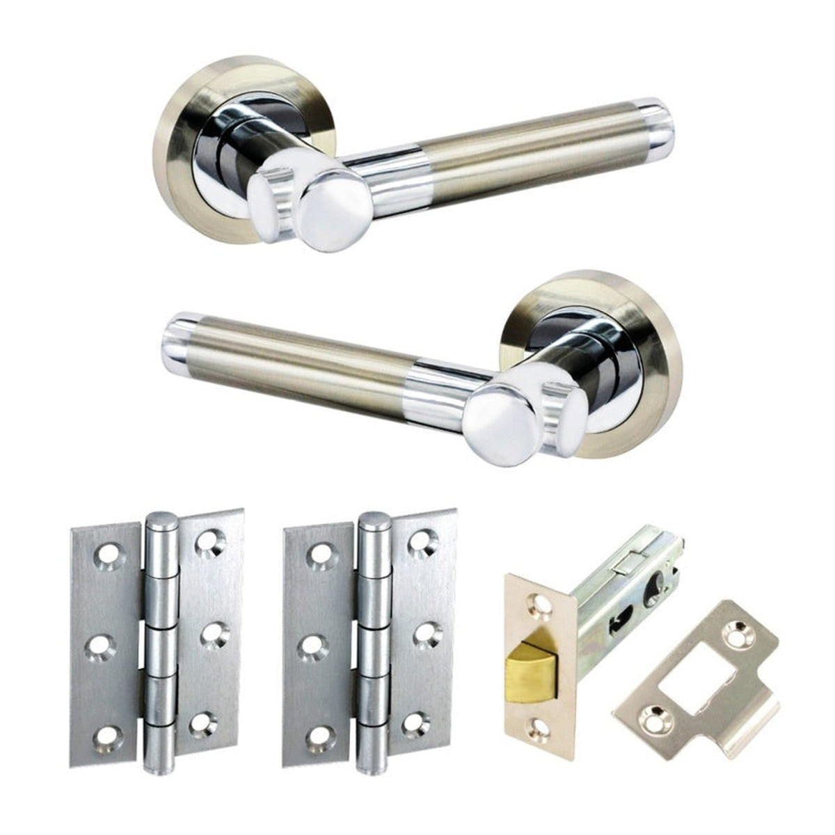 Securit Venus stainless steel latch door handle pack