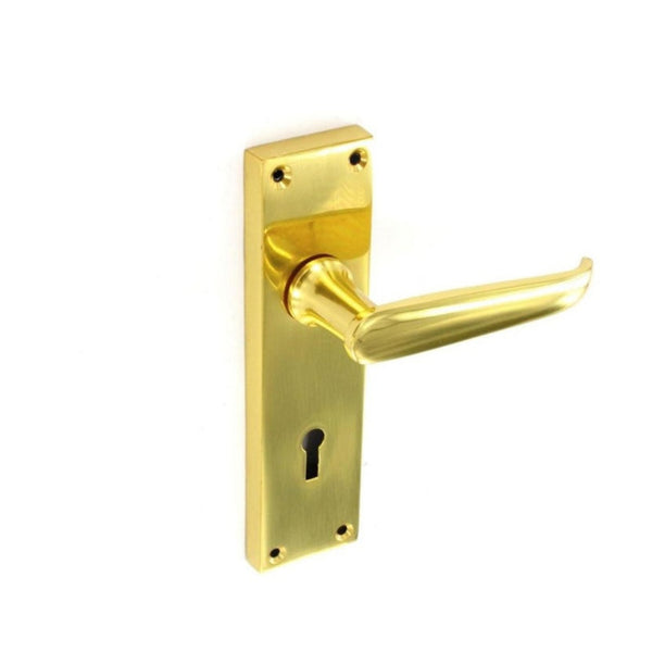 Securit Victorian lock handles pair 150mm
