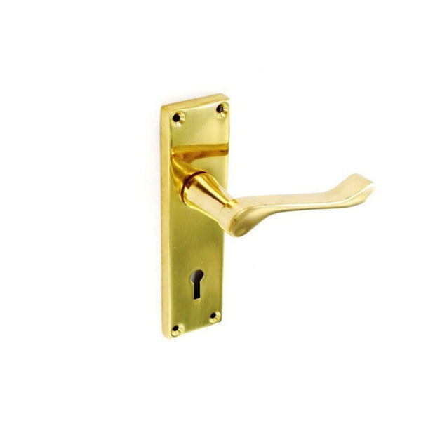 Securit Victorian scroll lock handles pair 150mm