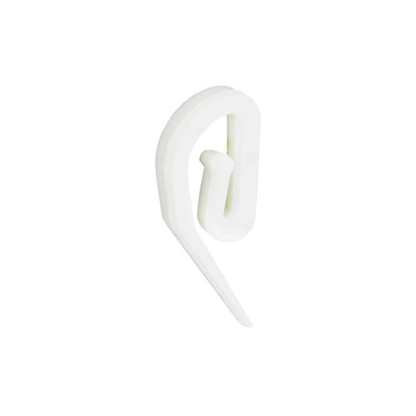 Securit white plastic curtain hooks S6430