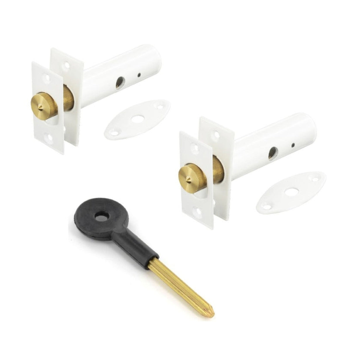 Securit 60mm white security door keys, pack of 2