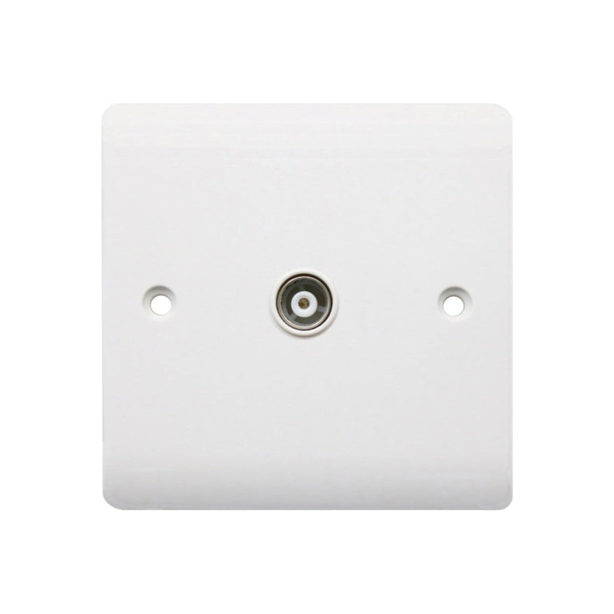Securlec 1 gang TV socket with round edge
