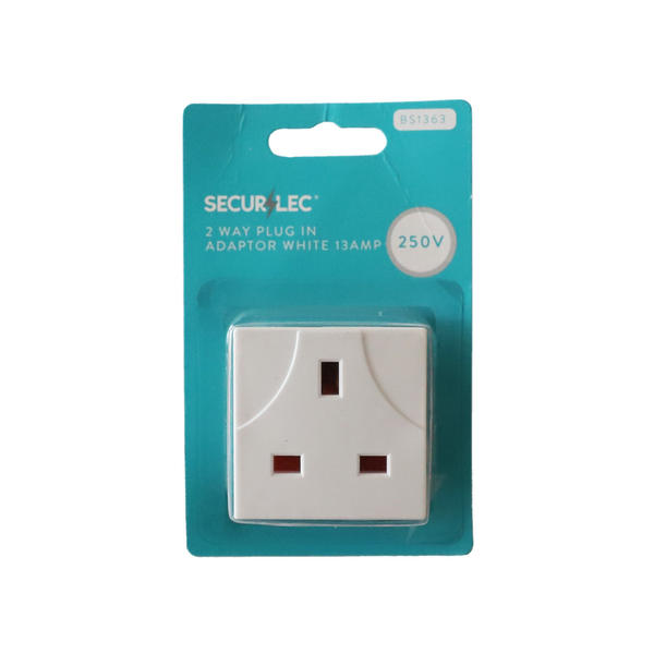 Securlec 13A 2 way adaptor to BS 1363/3