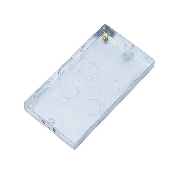 Securlec 2 gang metal back box 25mm