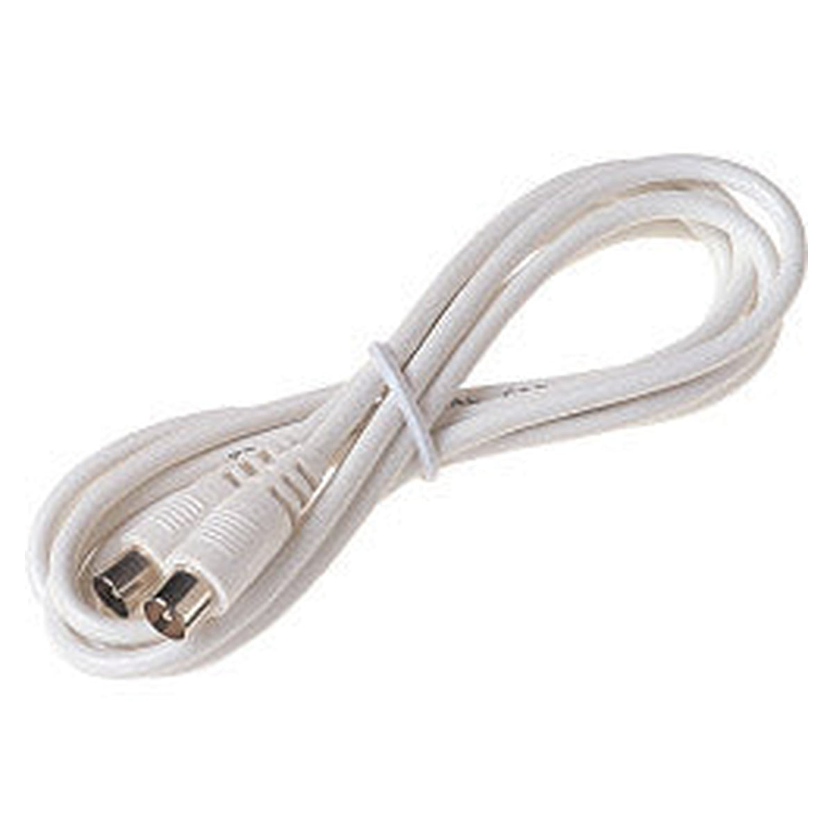 Securlec 2m white coax TV fly lead