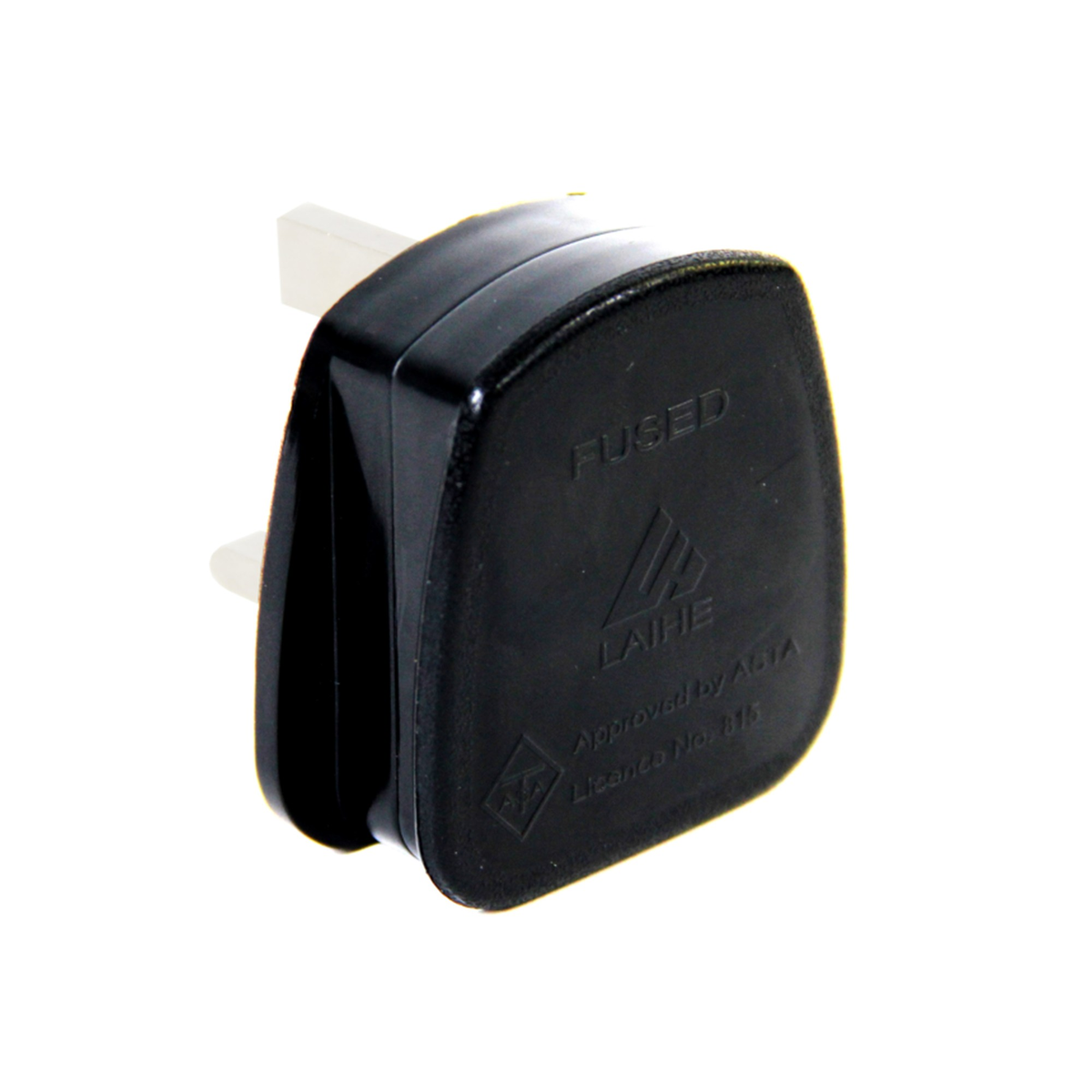 Securlec black 13A fused nylon 3 pin plug