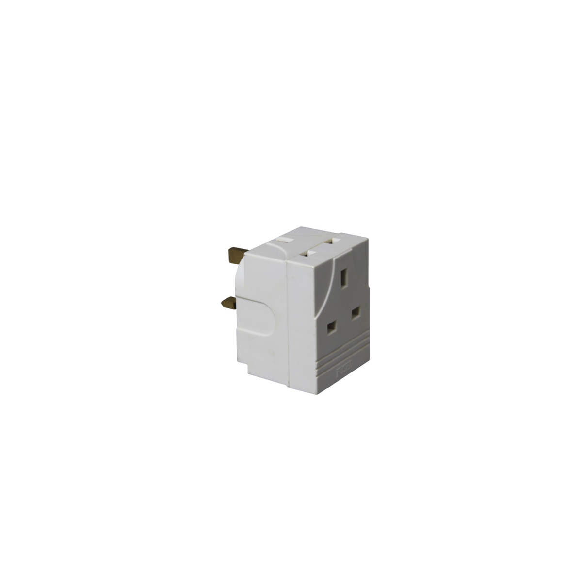 Securlec 3 way fused plug in adaptor, white