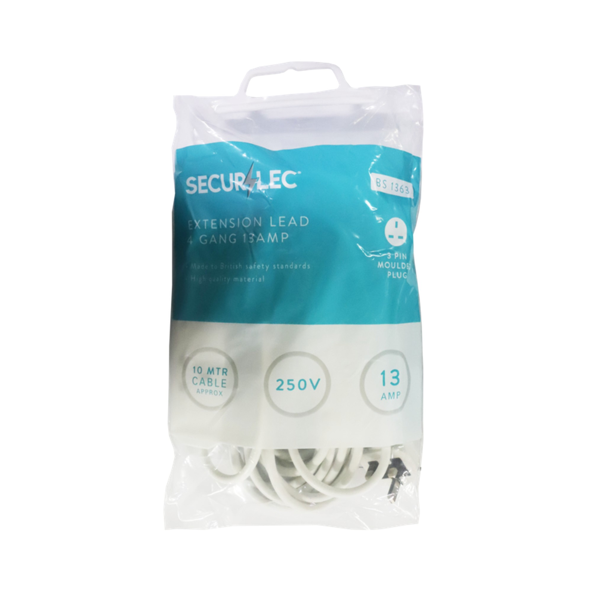 Securlec 4 gang 10m extension lead