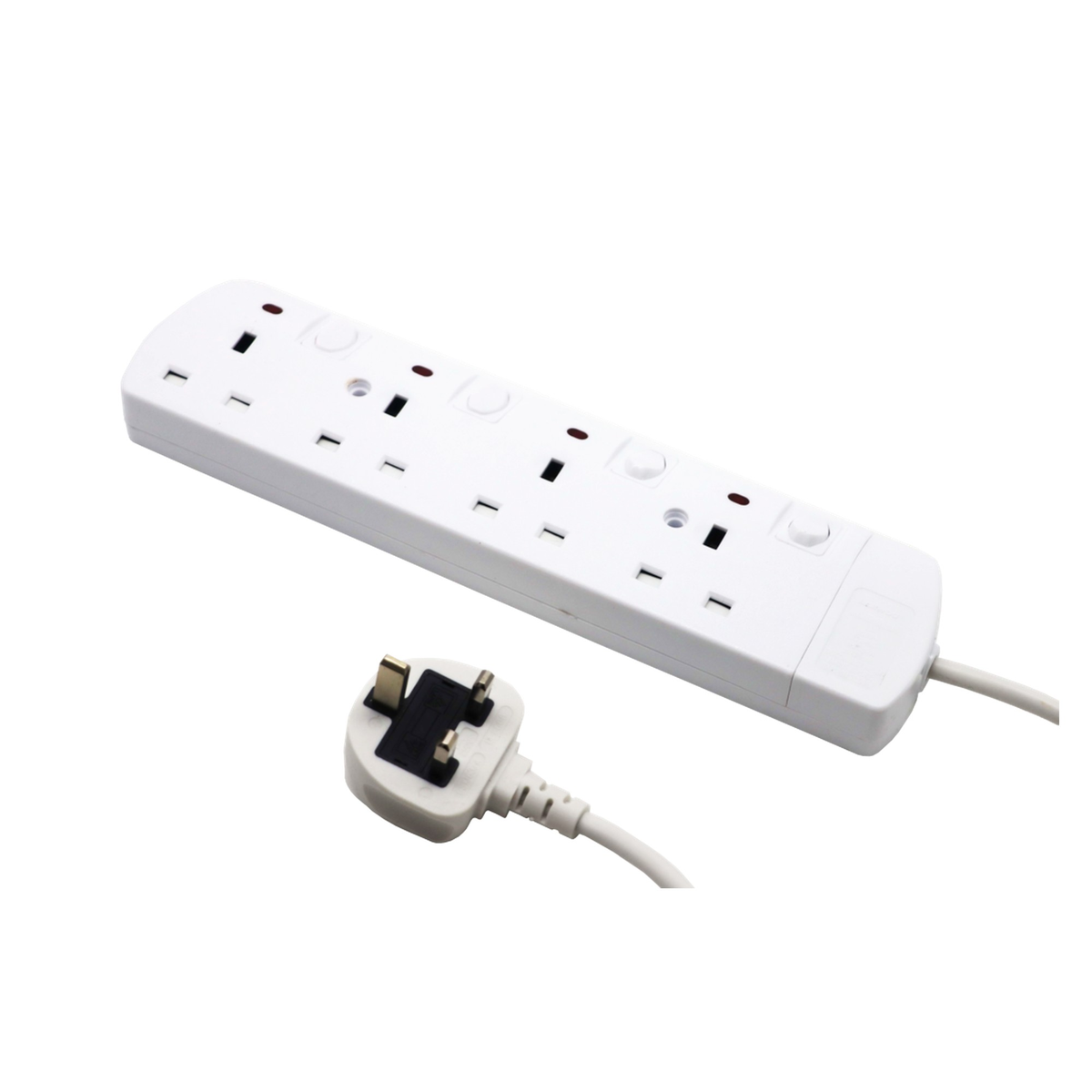Securlec 4 gang 2m 13A extension lead, view 2