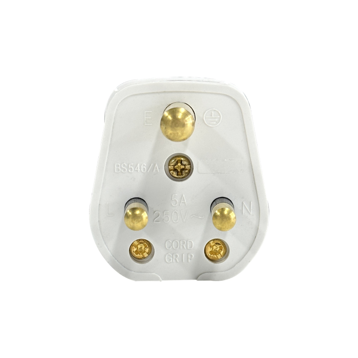 Securlec 5A 3 pin round plug in white, view 2