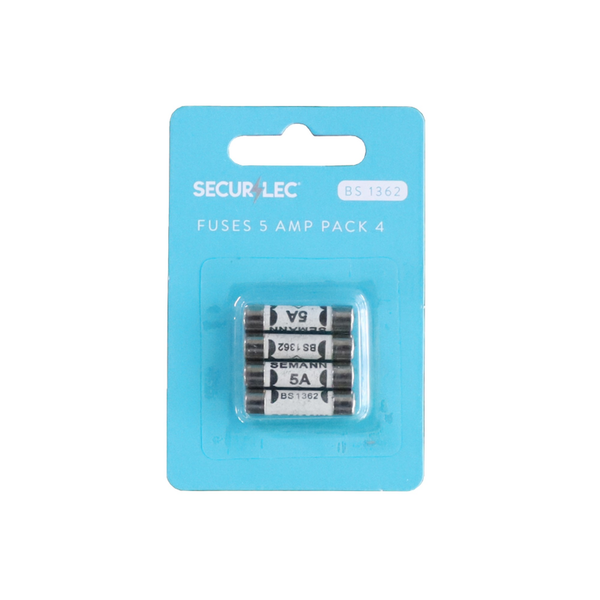 Securlec 5A fuses, pack of 4
