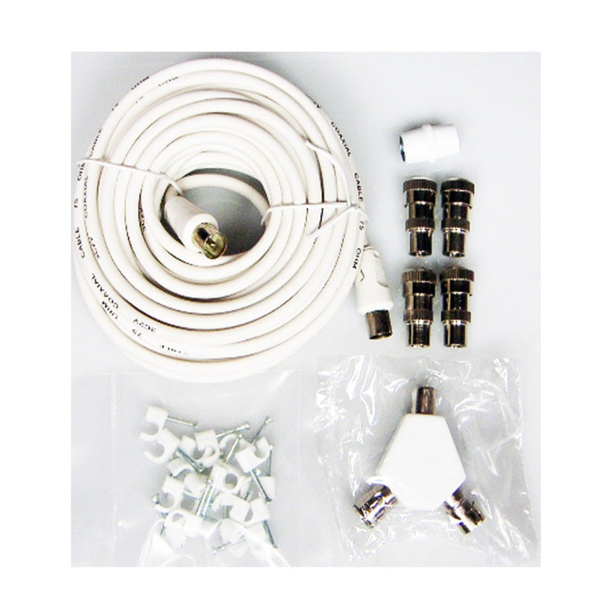 Securlec coaxial TV extension kit with 10m cable