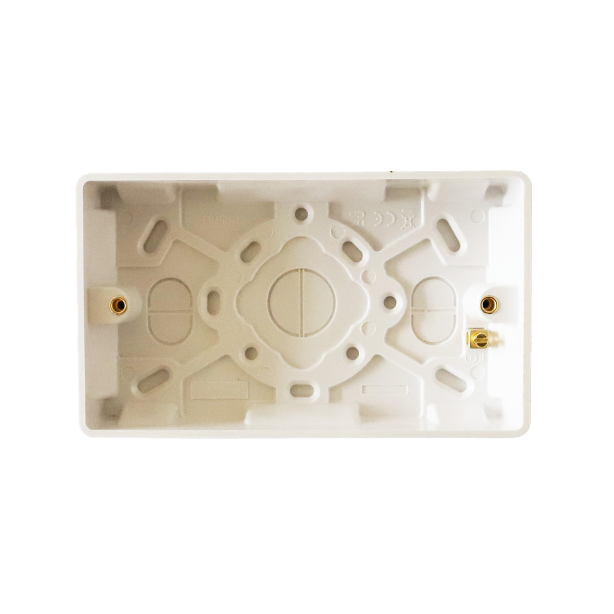 Securlec square double pattress box 47mm