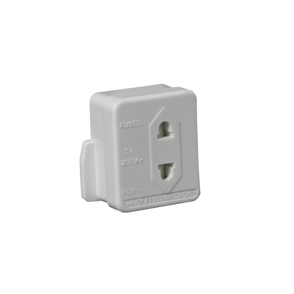 Securlec fused shaver and toothbrush adaptor 1 amp, view 2