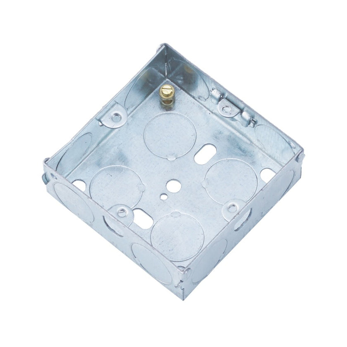 Securlec 1 gang galvanised metal back box, 25mm
