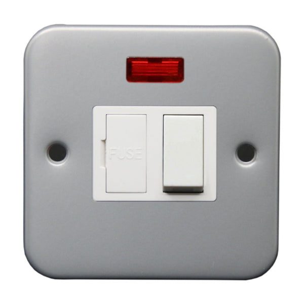 Securlec metal clad 1 gang switched spur with neon