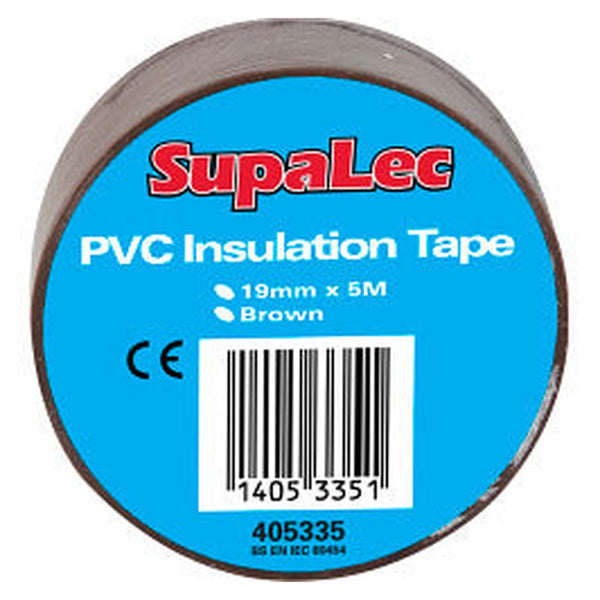 Pack of ten Securlec brown PVC insulation tape rolls
