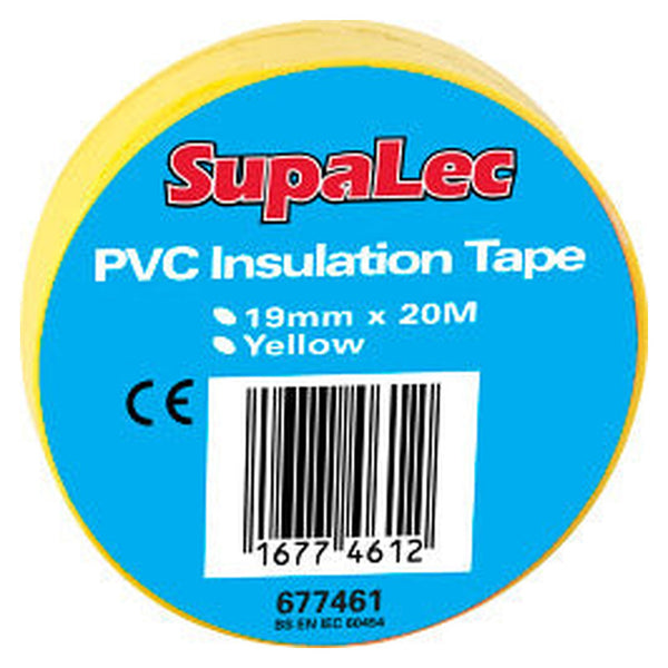 Pack of ten Securlec yellow PVC insulation tape rolls