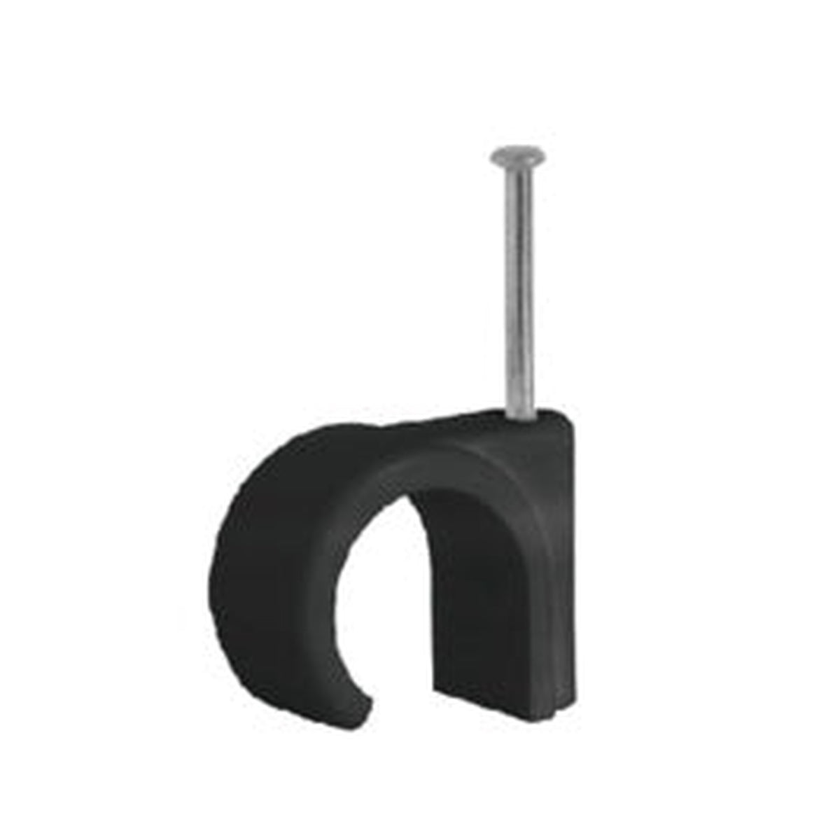 Pack of 50 Securlec round black 6mm cable clips, view 2