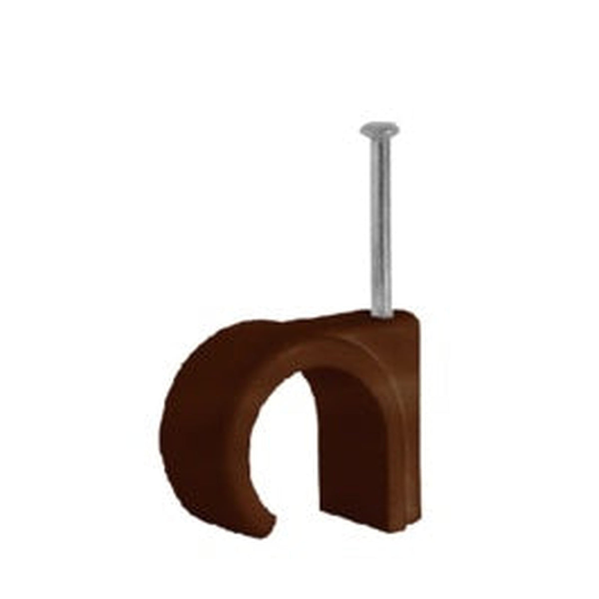 Securlec 7mm brown round cable clips, 50 piece, view 2