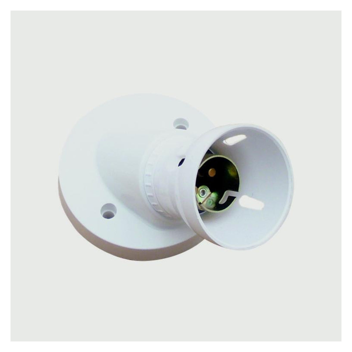 Securlec angled B22 bayonet skirt batten lampholder