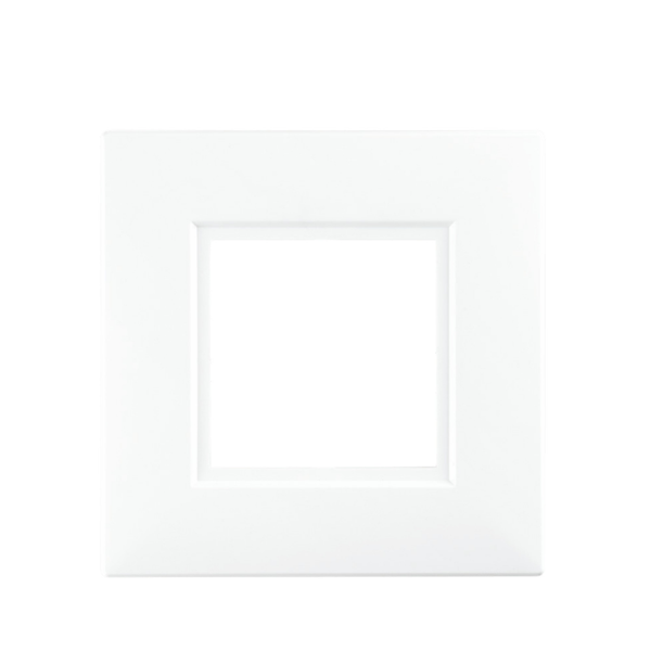 Securlec white square edge finger plates, pair