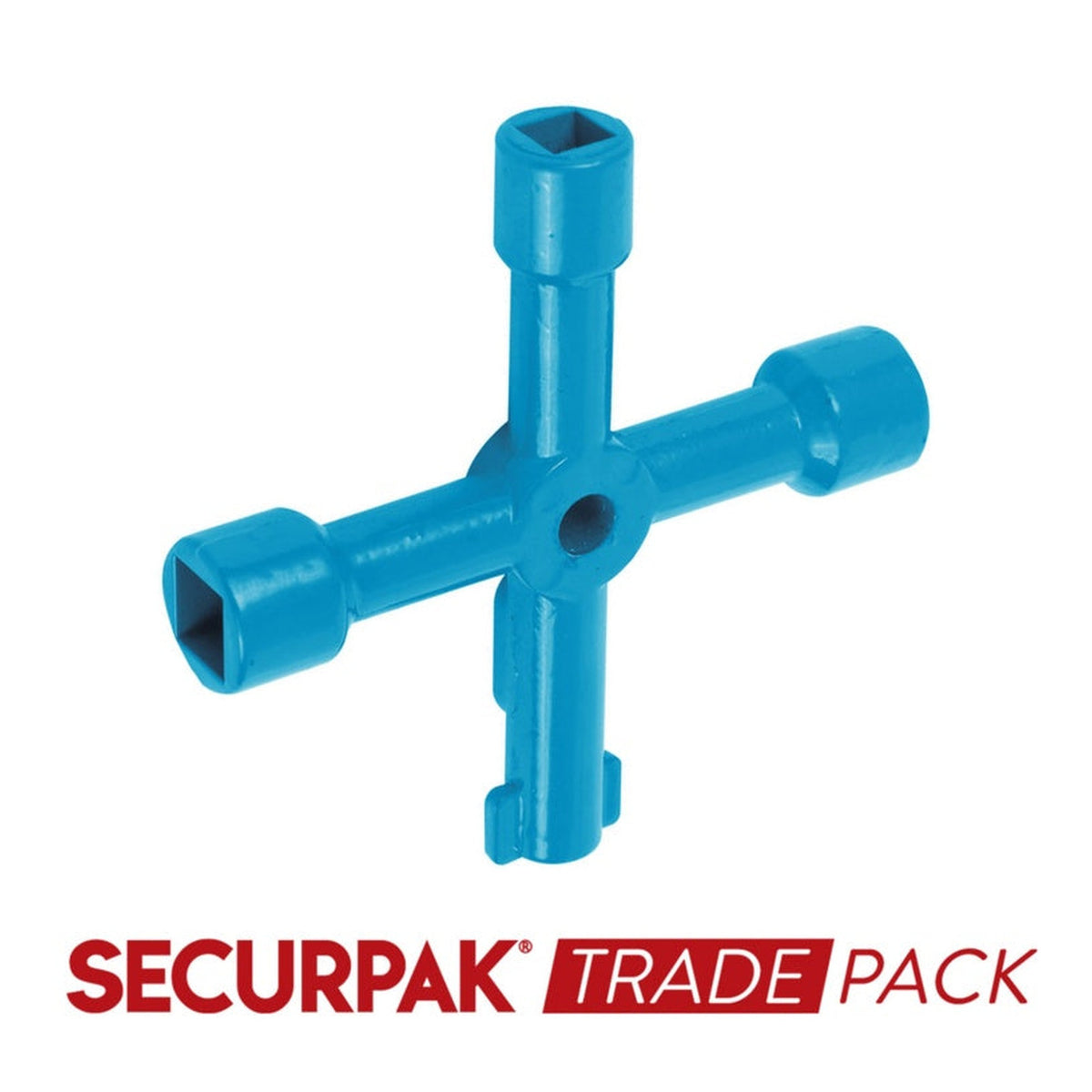 Pack of 5 Securpak plastic 4 way utility keys