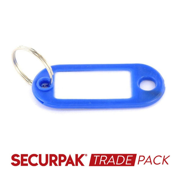 Securpak assorted key rings with tab pack of 40