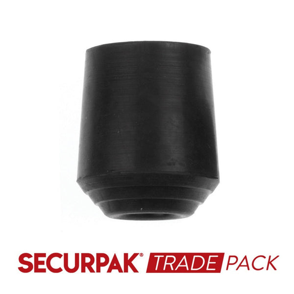 Pack of 8 Securpak black 22mm chair ferrules