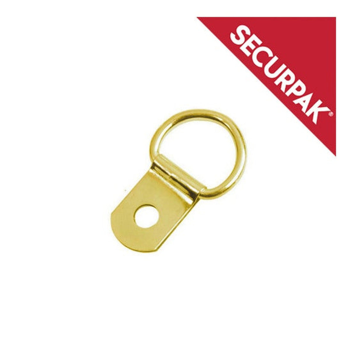 Pack of 4 Securpak brass plated D rings