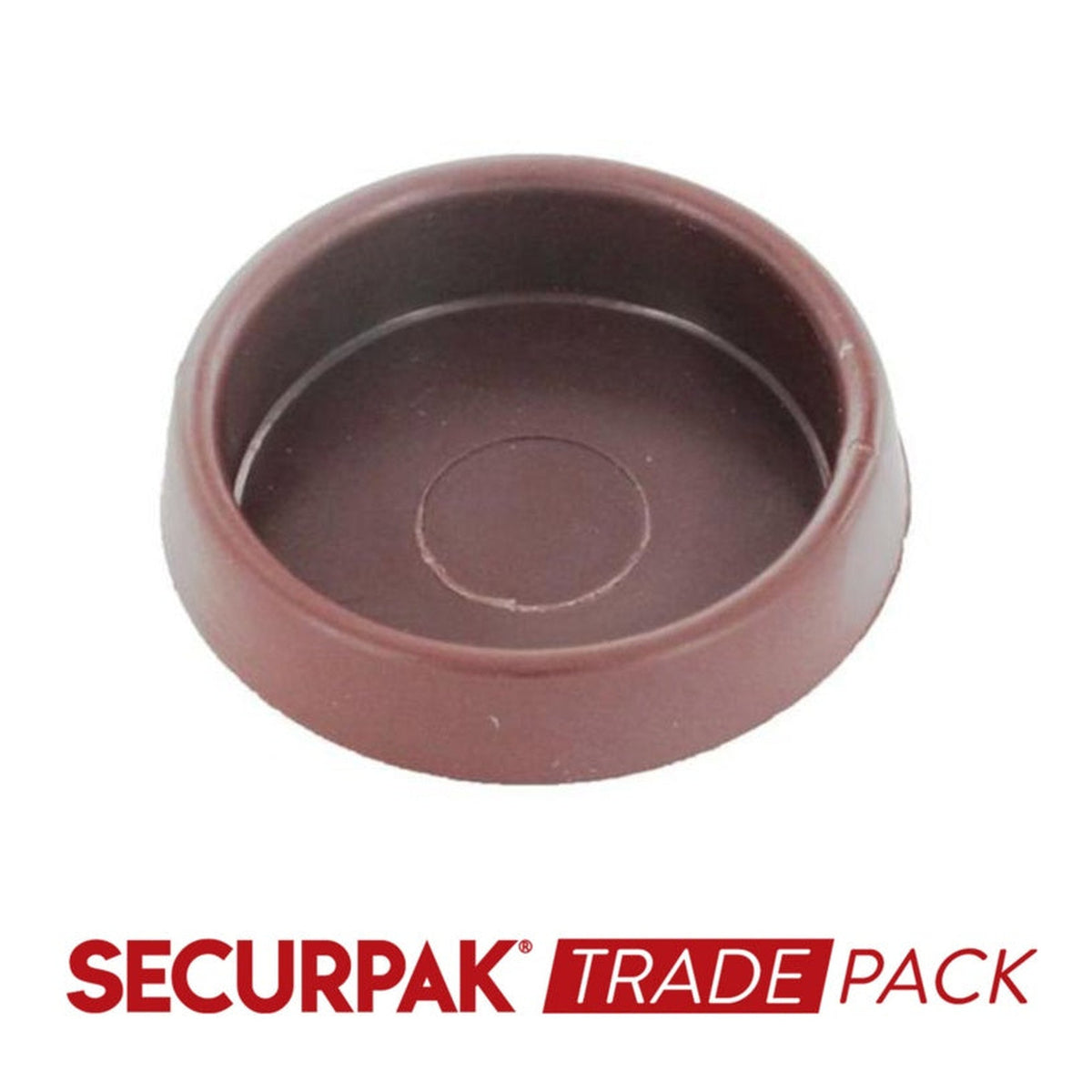 Securpak small brown castor cups pack of 8